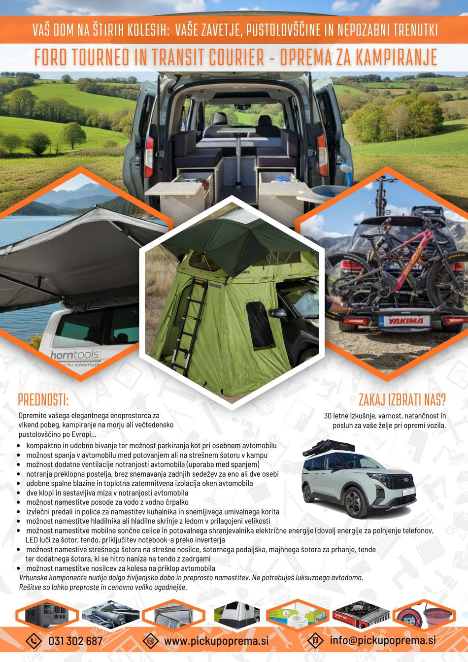 PAKET KAMPER "ULTIMATE" ZA FORD TOURNEO / TRANSIT COURIER 2024+