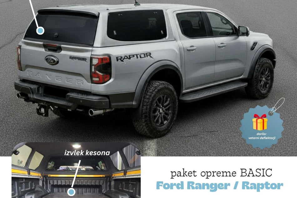 SUPER AKCIJA + DARILO: Paket opreme BASIC za Ford Ranger / Raptor 2023+