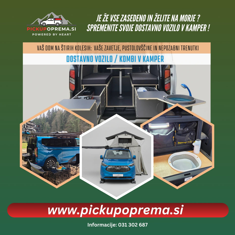 PAKET KAMPER "ULTIMATE" ZA FORD TOURNEO / TRANSIT / E-TOURNEO / E-TRANSIT CUSTOM 2024+
