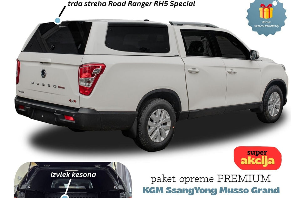 SUPER AKCIJA + DARILO: paket opreme PREMIUM za KGM SsangYong Musso Grand 2021+, Double Cab