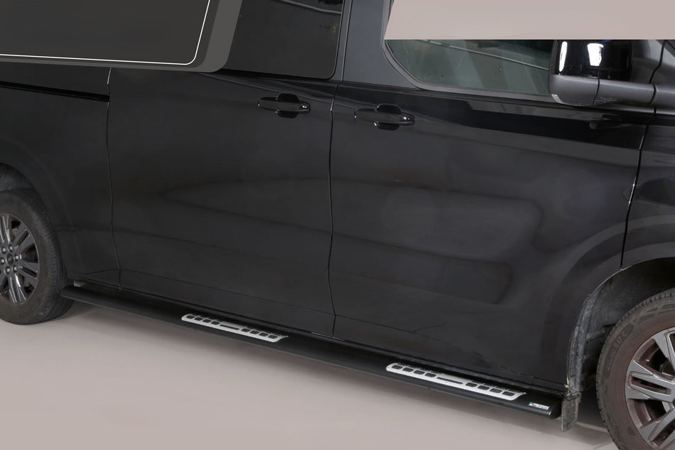 Ovalne stranske stopnice s protizdrsno površino za Ford touneo Transit Custom 2024+ L1 in L2