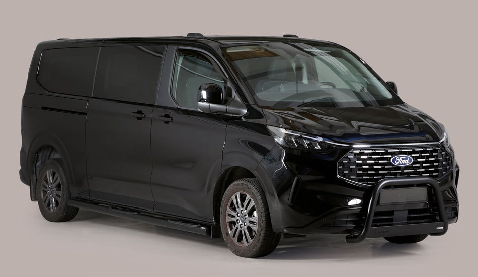 Sprednja cevna zaščita fi63 inoks/črna ali inoks/srebrna s prečko za Ford Tourneo / Transit Custom L1 in L2