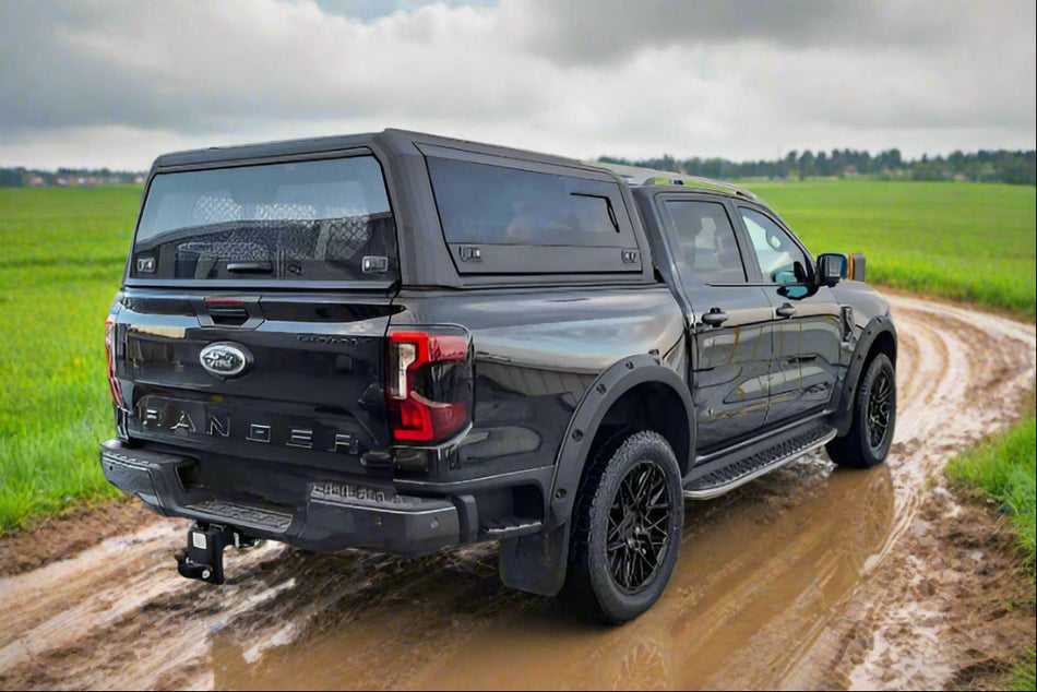 Aluminijasta trda streha Rhinoman XT (steklena dvižna vrata) za Ford Ranger / Raptor 2023+