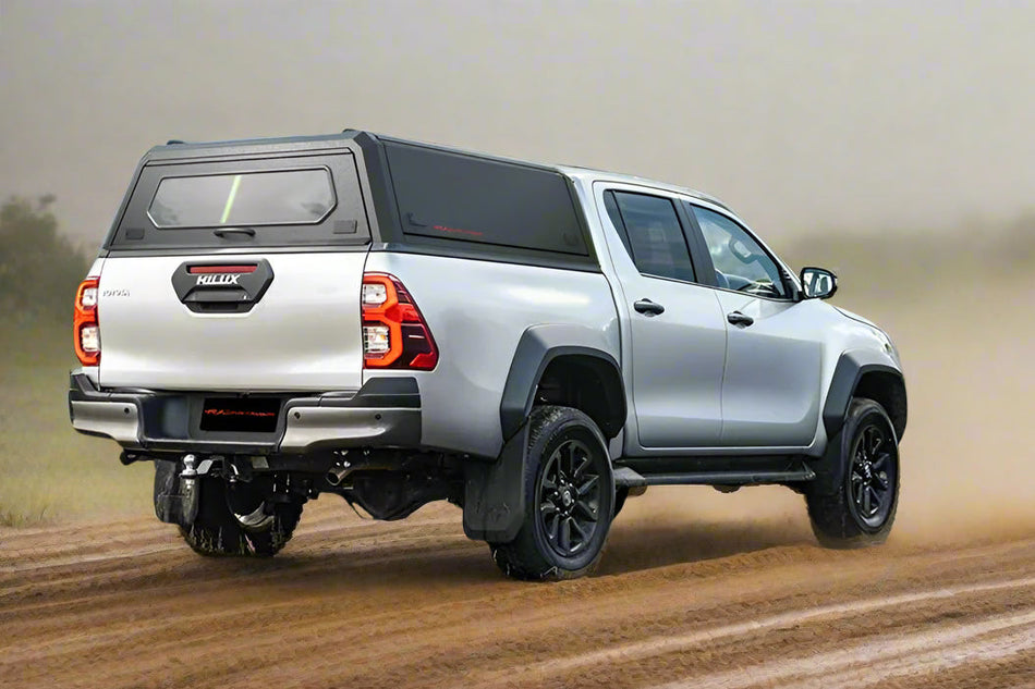 Aluminijasta trda streha Rhinoman Xpedition (stranska polna dvižna vrata), Toyota Hilux 2016-2020, 2021+, Double Cab