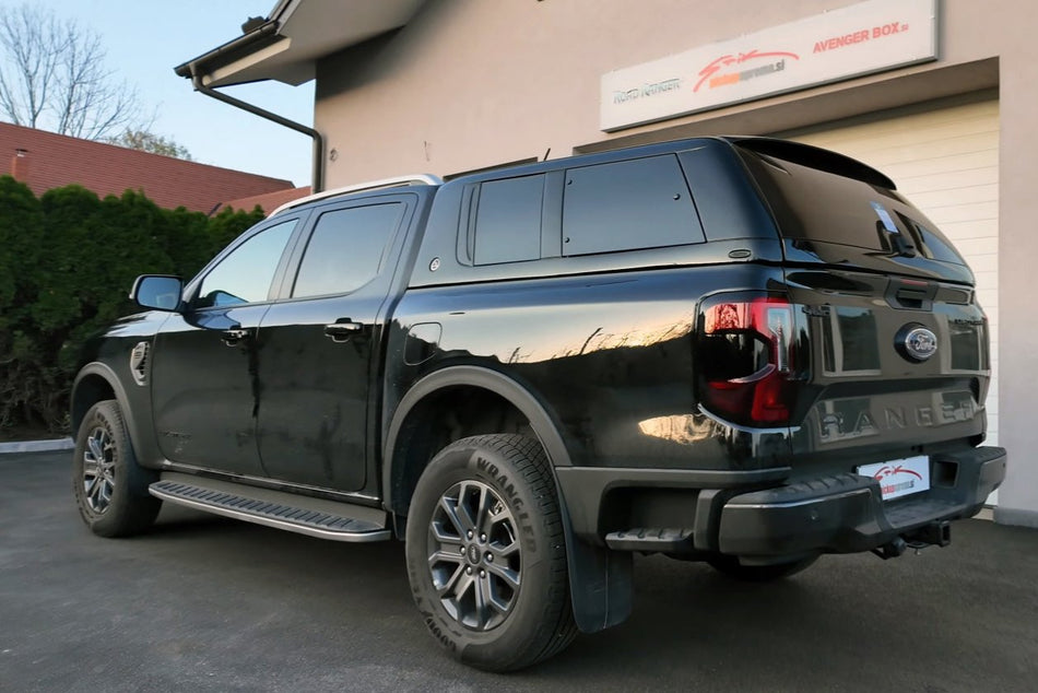 Trda streha Elysium (stranska tonirana okna z rahlim odpiranjem navzven) Ford Ranger / Raptor 2023+, Double Cab