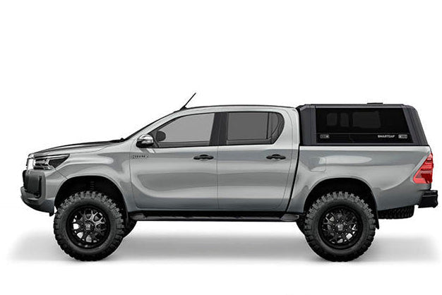 Hardtop Smartcap EVOs Sport z zadnjimi zastekljenimi vrati in stranskimi zastekljenimi vrati z drsnim okencem, Toyota Hilux 2016+, 2019+, Double Cab