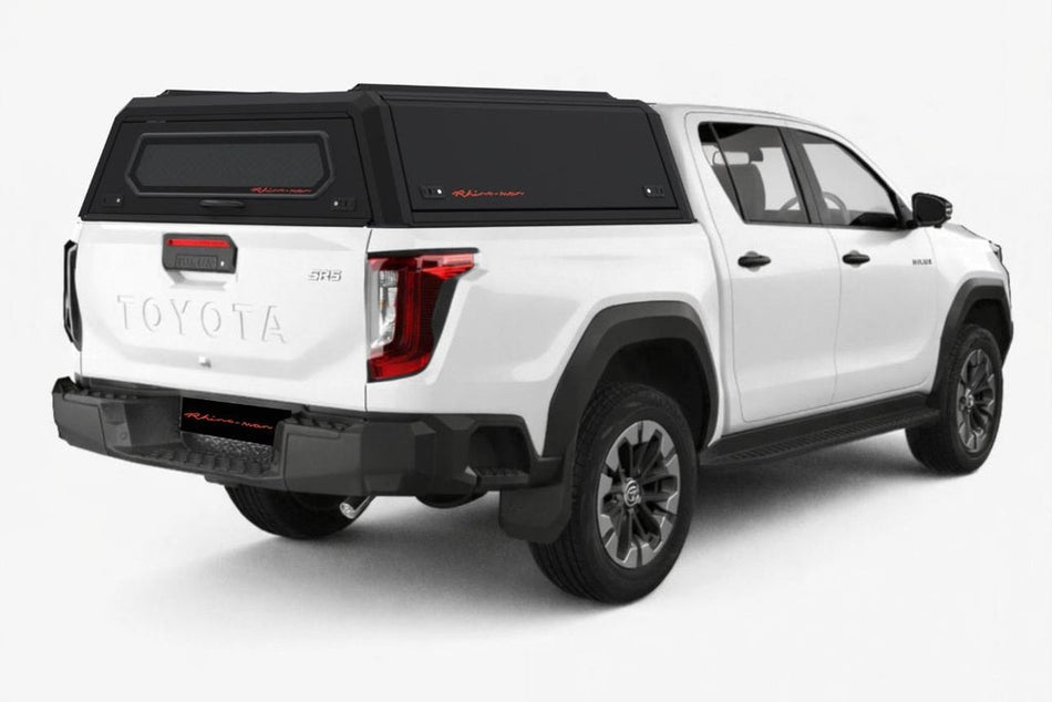 Aluminijasta trda streha Rhinoman Commercial (stranska polna dvižna vrata), Toyota Hilux 2026+, Double Cab