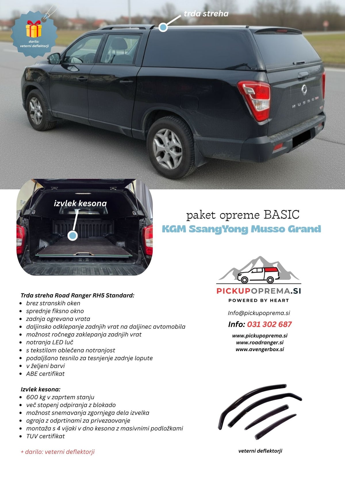 Dodatna oprema KGM SsangYong Musso Grand