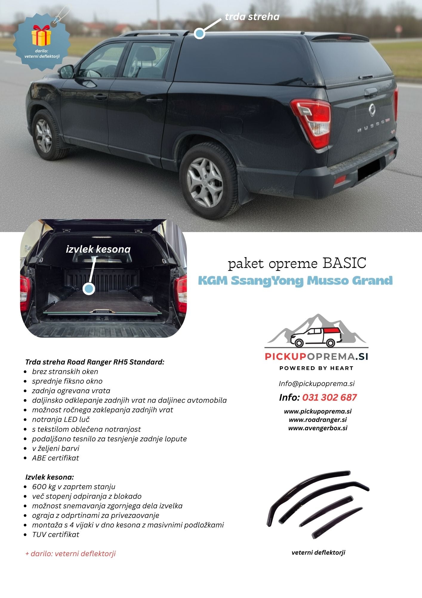 Dodatna oprema KGM SsangYong Musso Grand