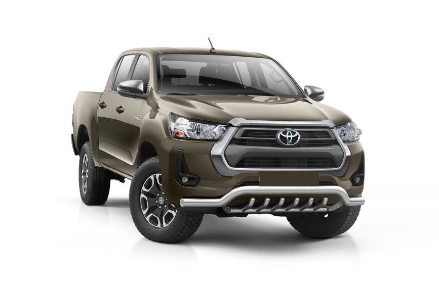 Nizka cevna zaščita s podvoznimi cevmi za Toyoto Hilux 2016+, 2021+