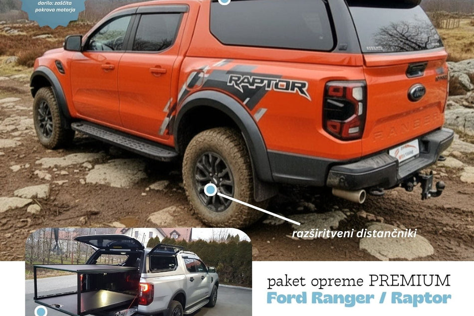 SUPER AKCIJA + DARILO: Paket opreme PREMIUM za Ford Ranger / Raptor 2023+