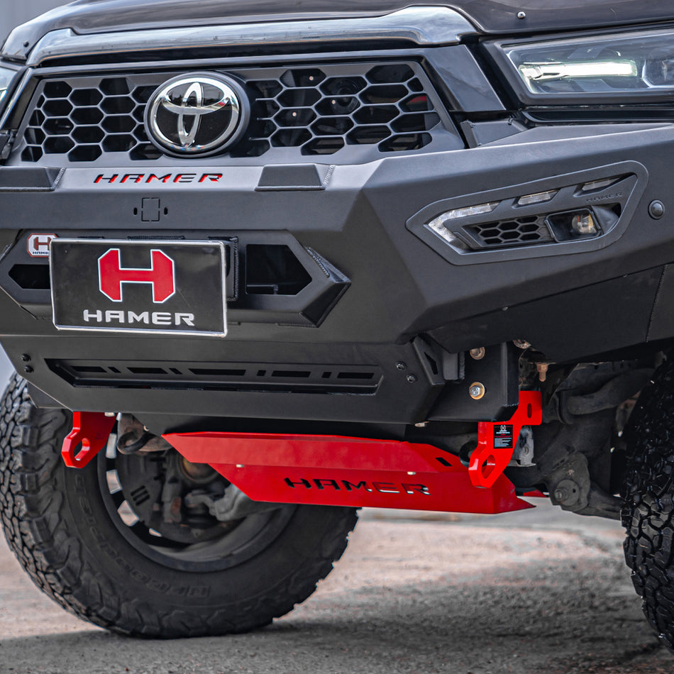 Podvozna zaščita (3mm jeklo) za hladilnik in motor, Toyota Hilux 2021+, Double Cab